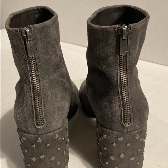 Gap Charcoal Square Toe Block Heel Booties - Picture 3 of 6